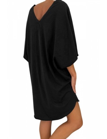 Dolman Sleeve Oversized Dress Black
